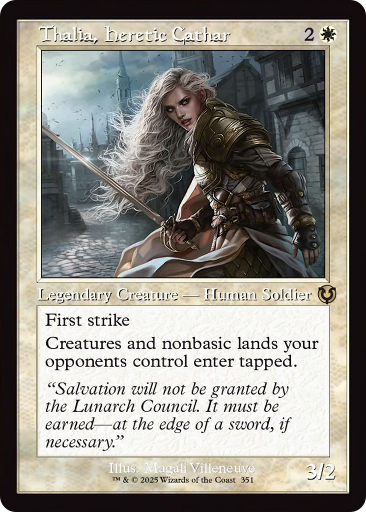 Thalia, Heretic Cathar (Retro Frame) [Innistrad Remastered] | Total Play