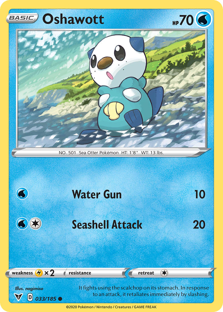 Oshawott (033/185) [Sword & Shield: Vivid Voltage] | Total Play