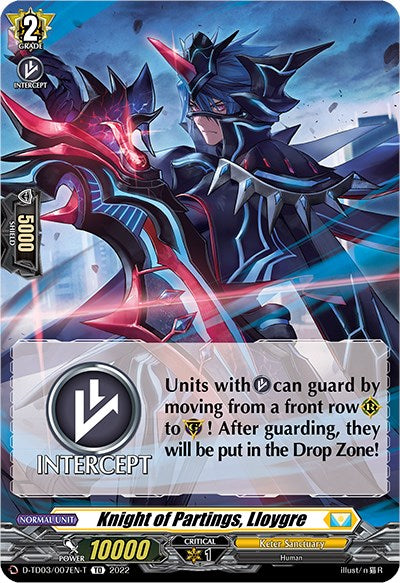 Knight of Partings, Lloygre (Tutorial Card) (D-TD03/007EN-T) [Raika Koshiba -Skyfall Executors-] | Total Play