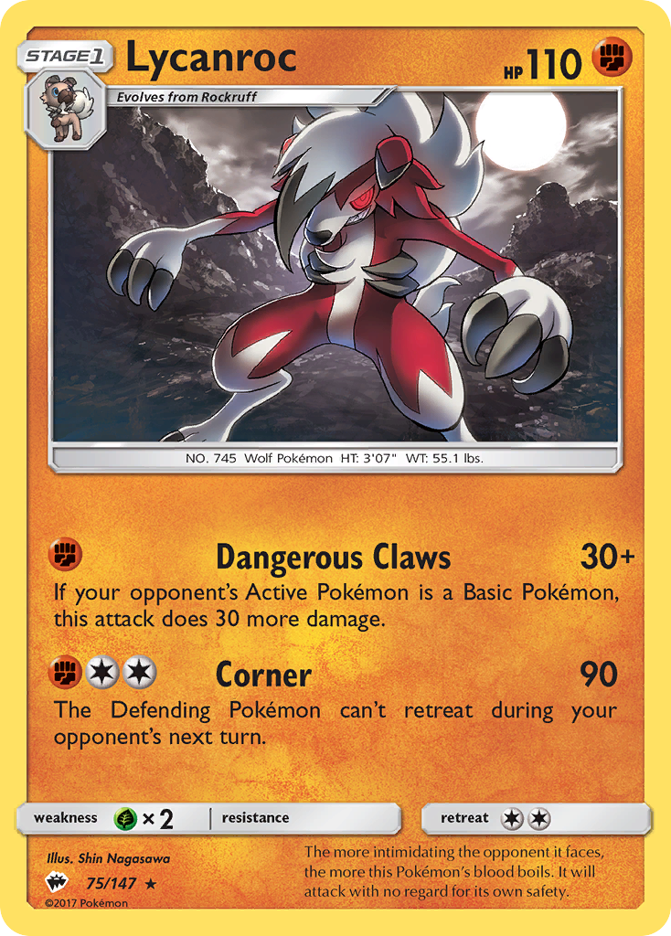 Lycanroc (75/147) [Sun & Moon: Burning Shadows] | Total Play