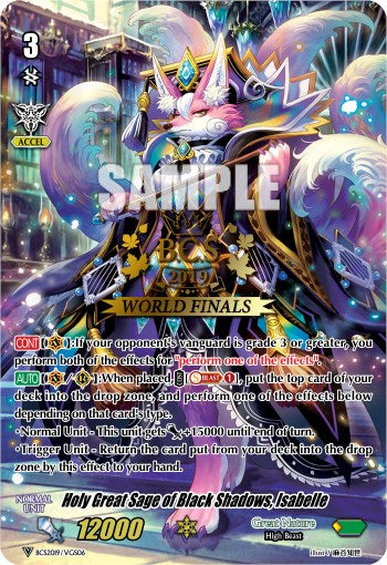 Holy Great Sage of Black Shadows, Isabelle (BCS2019/VGS06) [Bushiroad Event Cards] | Total Play