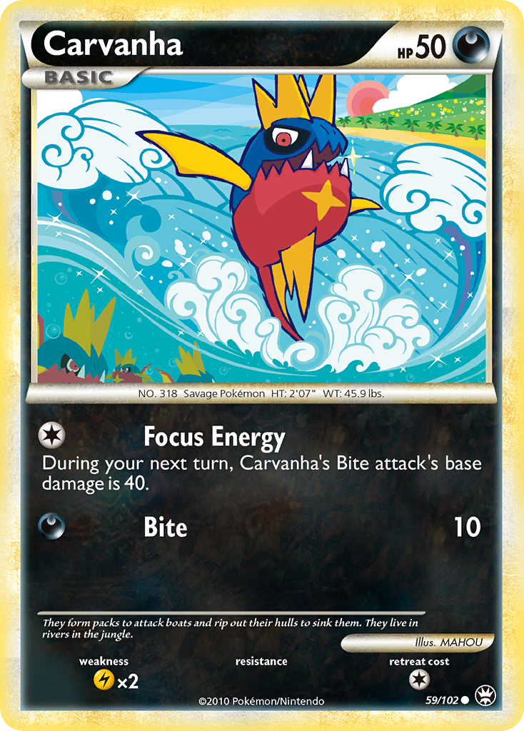 Carvanha (59/102) [HeartGold & SoulSilver: Triumphant] | Total Play
