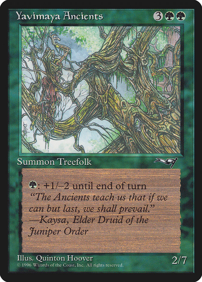 Yavimaya Ancients (Druid Art) [Alliances] | Total Play