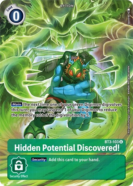 Hidden Potential Discovered! [BT3-103] (Alternate Art) [Dimensional Phase] | Total Play