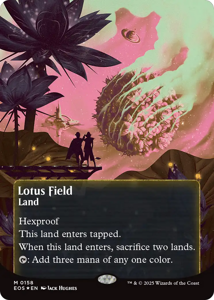 Lotus Field (0158) (Borderless) (Galaxy Foil) [Edge of Eternities: Stellar Sights] | Total Play