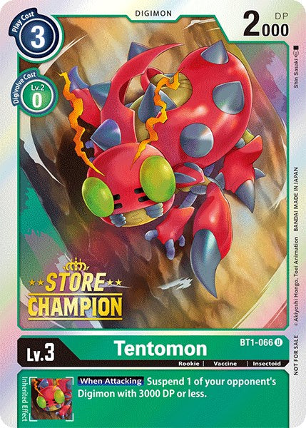 Tentomon [BT1-066] (Store Champion) [Release Special Booster Promos] | Total Play