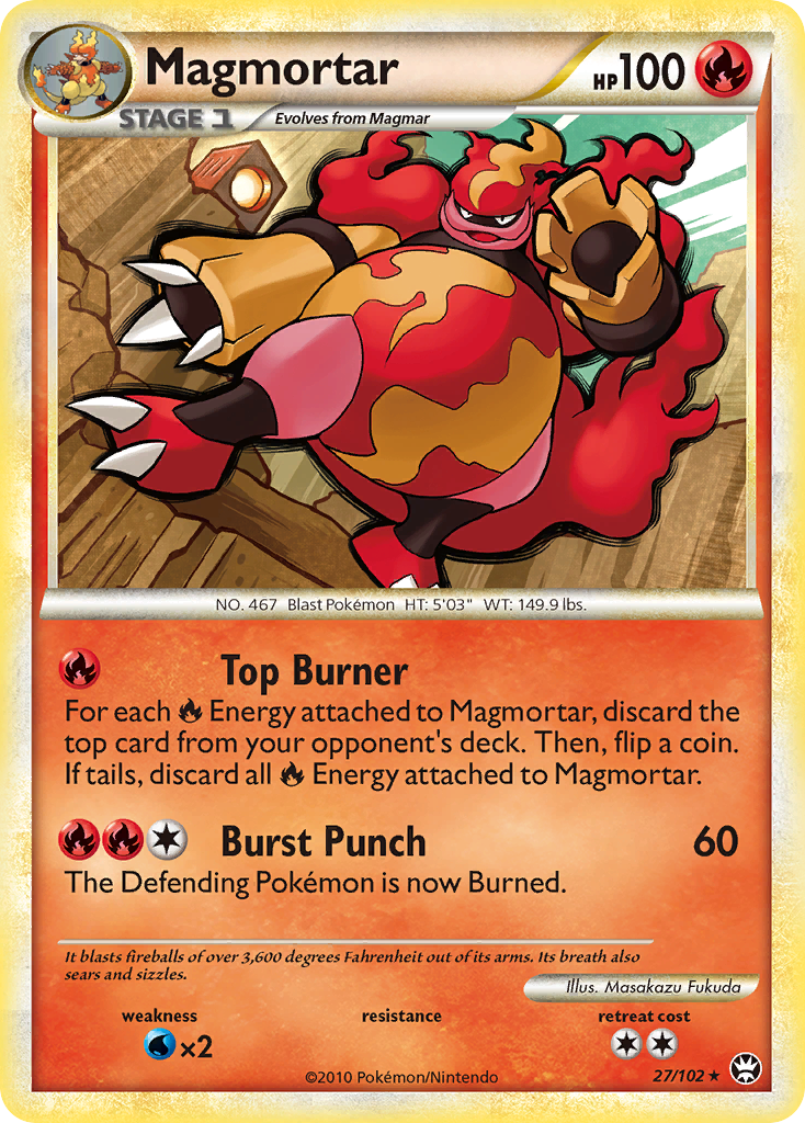Magmortar (27/102) [HeartGold & SoulSilver: Triumphant] | Total Play