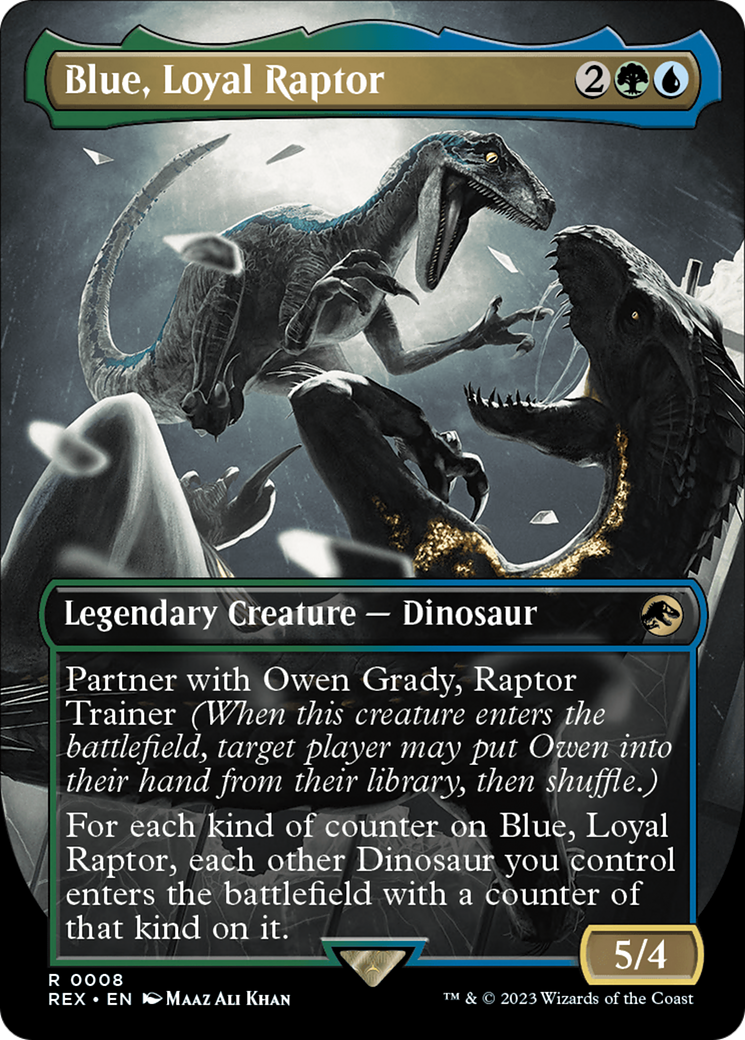 Blue, Loyal Raptor (Borderless) [Jurassic World Collection] | Total Play