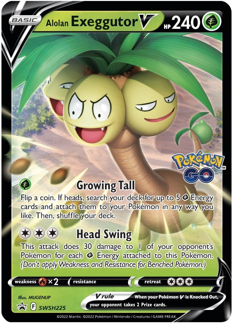 Alolan Exeggutor V (SWSH225) (Jumbo Card) [Sword & Shield: Black Star Promos] | Total Play