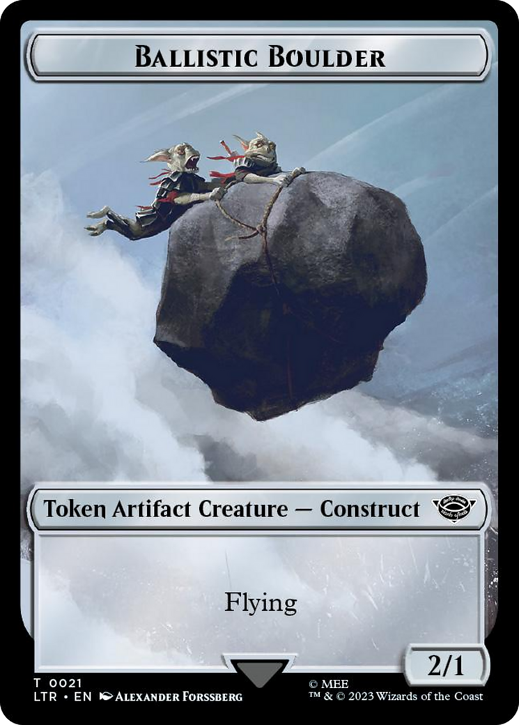 Ballistic Boulder // Food (0022) Double-Sided Token (Surge Foil) [The Lord of the Rings: Tales of Middle-Earth Tokens] | Total Play