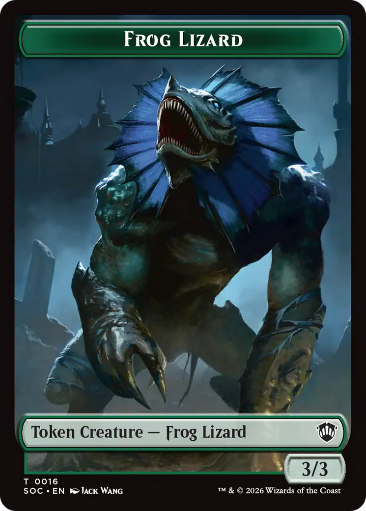 Boar // Frog Lizard Double-Sided Token [Secrets of Strixhaven Commander Tokens] | Total Play
