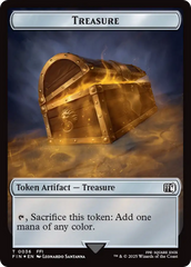 Foretell // Treasure Double-Sided Token (Surge Foil) [FINAL FANTASY Commander Tokens] | Total Play