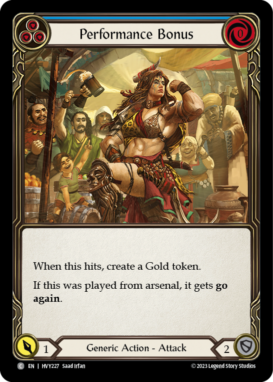 Performance Bonus (Blue) [HVY227] (Heavy Hitters)  Rainbow Foil | Total Play