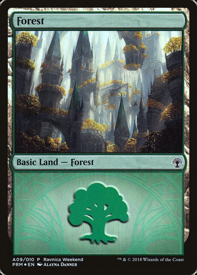 Forest (A09) [Ravnica Allegiance Ravnica Weekend] | Total Play