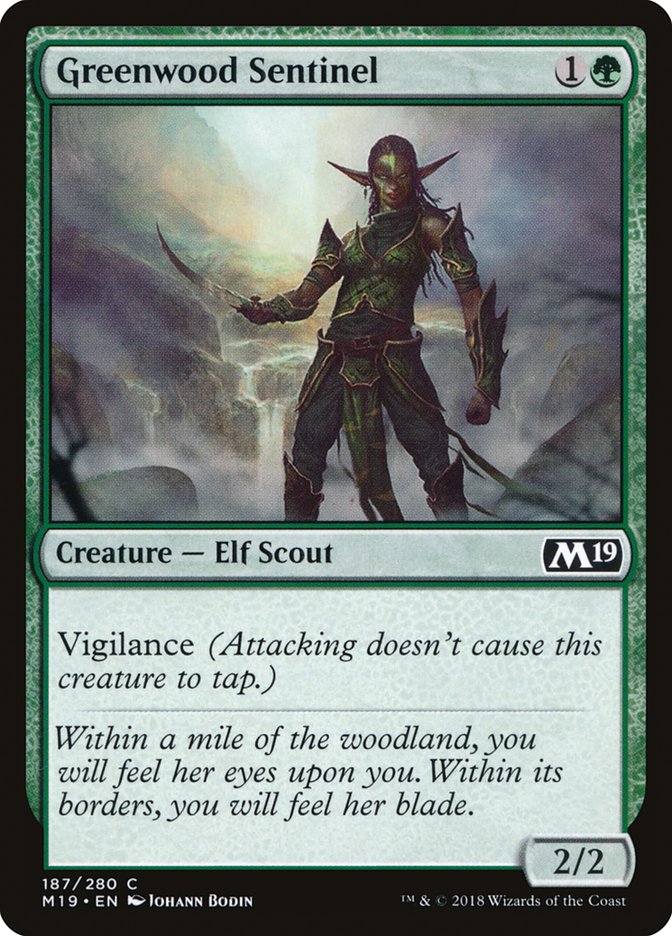 Greenwood Sentinel [Core Set 2019] | Total Play