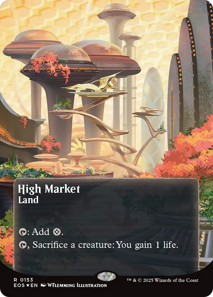 High Market (0153) (Borderless) (Galaxy Foil) [Edge of Eternities: Stellar Sights] | Total Play