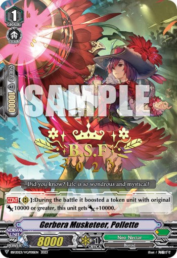 Gerbera Musketeer, Pollette (BCS Hot-Stamp) (BSF2023/VGP01) [Bushiroad Event Cards] | Total Play