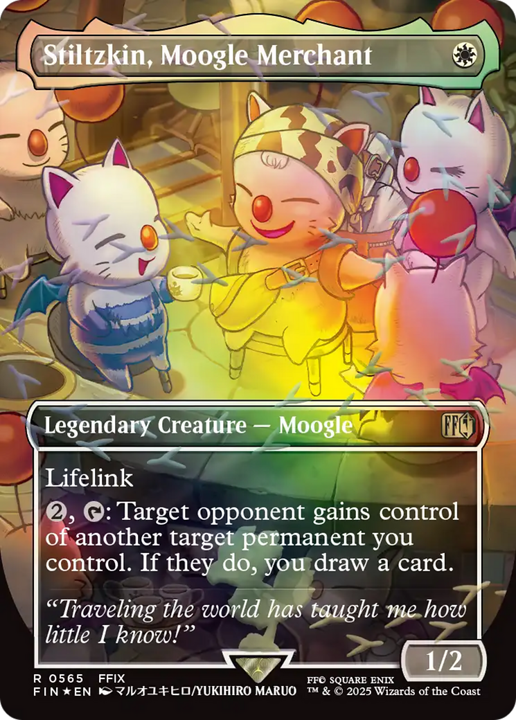 Stiltzkin, Moogle Merchant (Borderless) (Chocobo Track Foil) [FINAL FANTASY] | Total Play