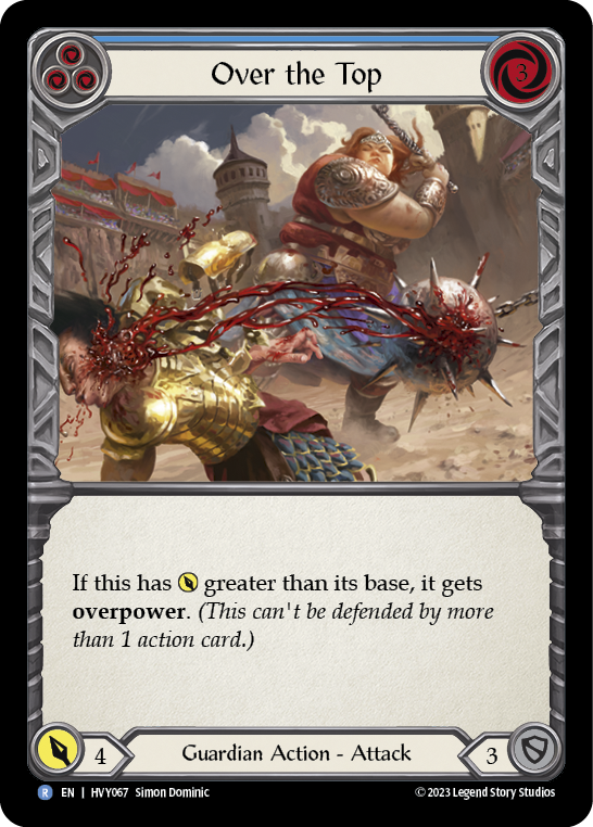 Over the Top (Blue) [HVY067] (Heavy Hitters)  Rainbow Foil | Total Play