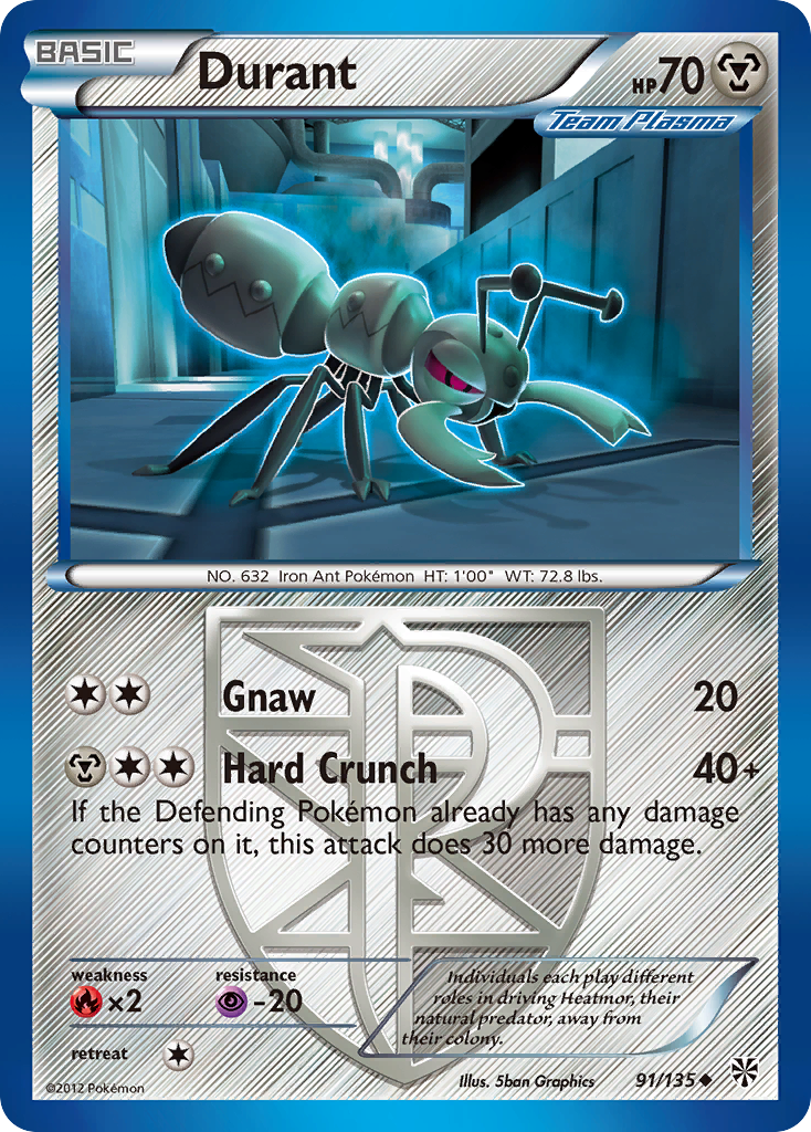 Durant (91/135) [Black & White: Plasma Storm] | Total Play