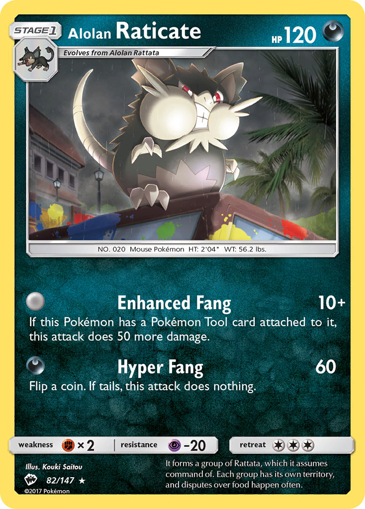 Alolan Raticate (82/147) [Sun & Moon: Burning Shadows] | Total Play