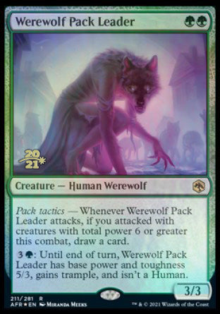 Werewolf Pack Leader [Dungeons & Dragons: Adventures in the Forgotten Realms Prerelease Promos] | Total Play