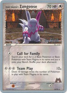 Team Magma's Zangoose (23/95) (Magma Spirit - Tsuguyoshi Yamato) [World Championships 2004] | Total Play