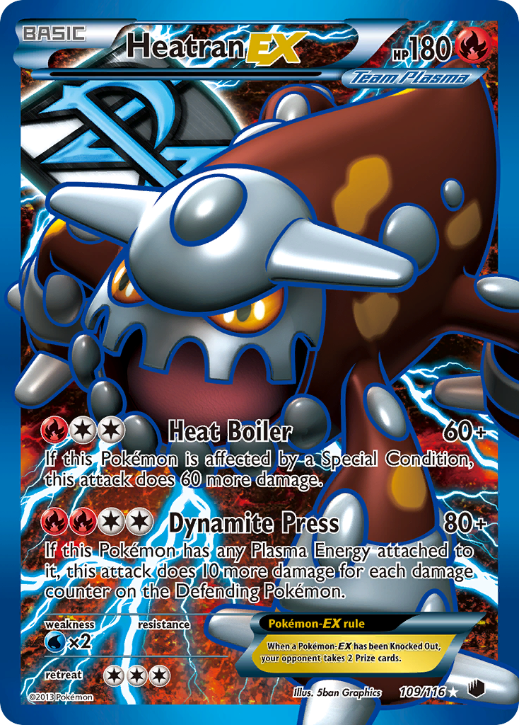 Heatran EX (109/116) [Black & White: Plasma Freeze] | Total Play