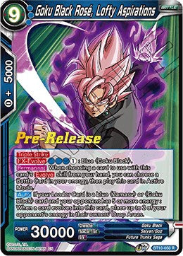 Goku Black Rose, Lofty Aspirations (BT10-050) [Rise of the Unison Warrior Prerelease Promos] | Total Play
