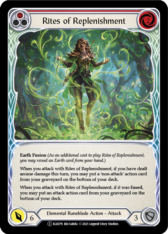 Rites of Replenishment (Red) [U-ELE079] (Tales of Aria Unlimited)  Unlimited Rainbow Foil | Total Play