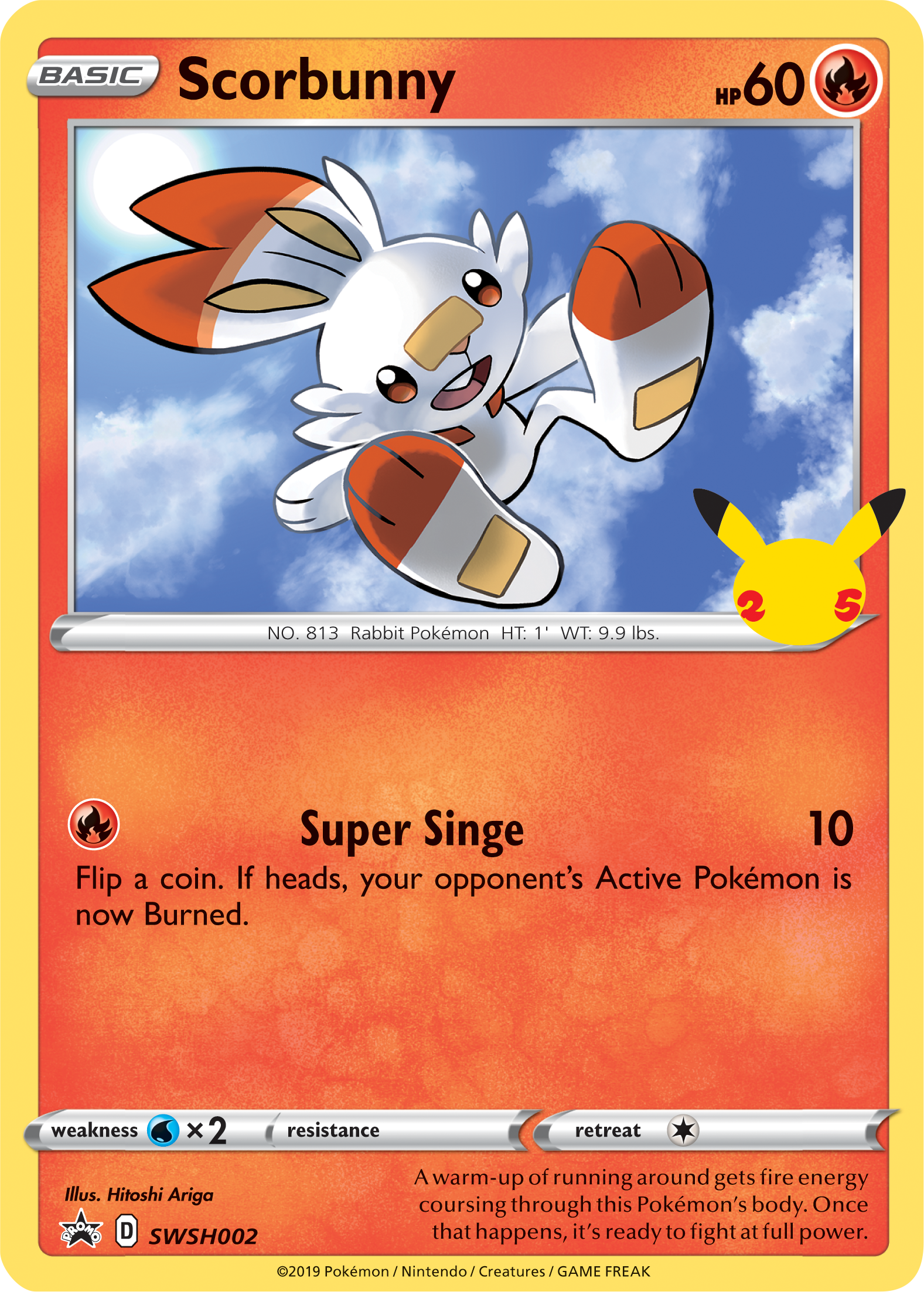 Scorbunny (SWSH002) (Jumbo Card) [First Partner Pack] | Total Play