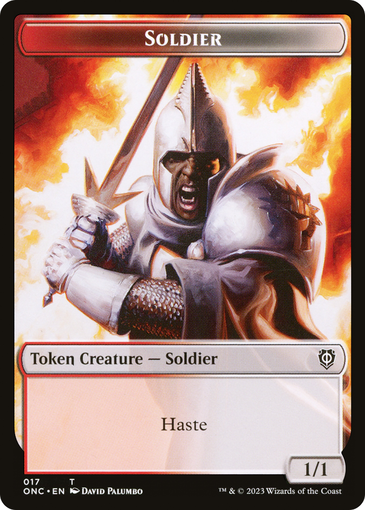 Copy // Soldier Double-Sided Token (Surge Foil) [Marvel Super Heroes Commander Tokens] | Total Play