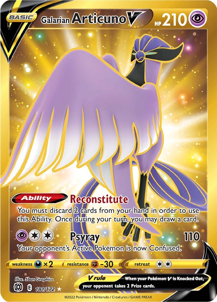 Galarian Articuno V (181/172) [Sword & Shield: Brilliant Stars] | Total Play