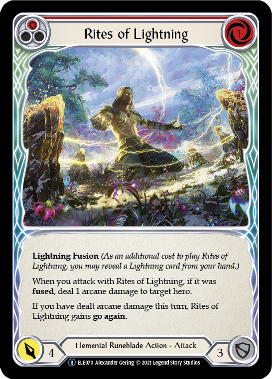 Rites of Lightning (Red) [U-ELE070] (Tales of Aria Unlimited)  Unlimited Rainbow Foil | Total Play
