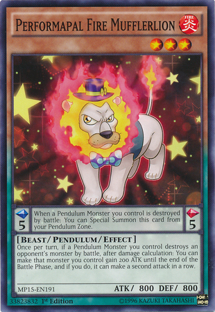 Performapal Fire Mufflerlion [MP15-EN191] Common | Total Play