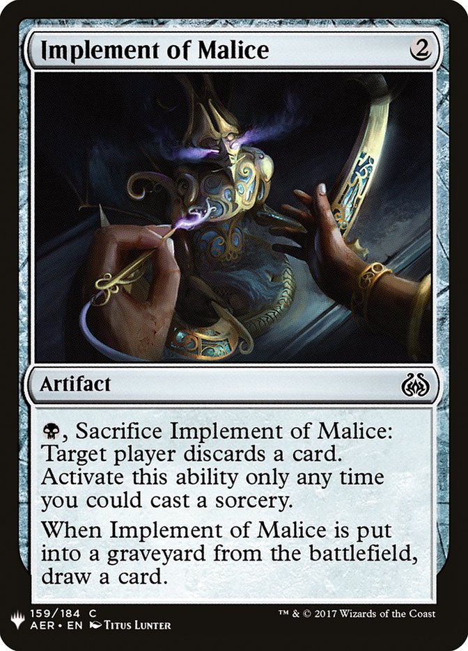 Implement of Malice [Mystery Booster] | Total Play