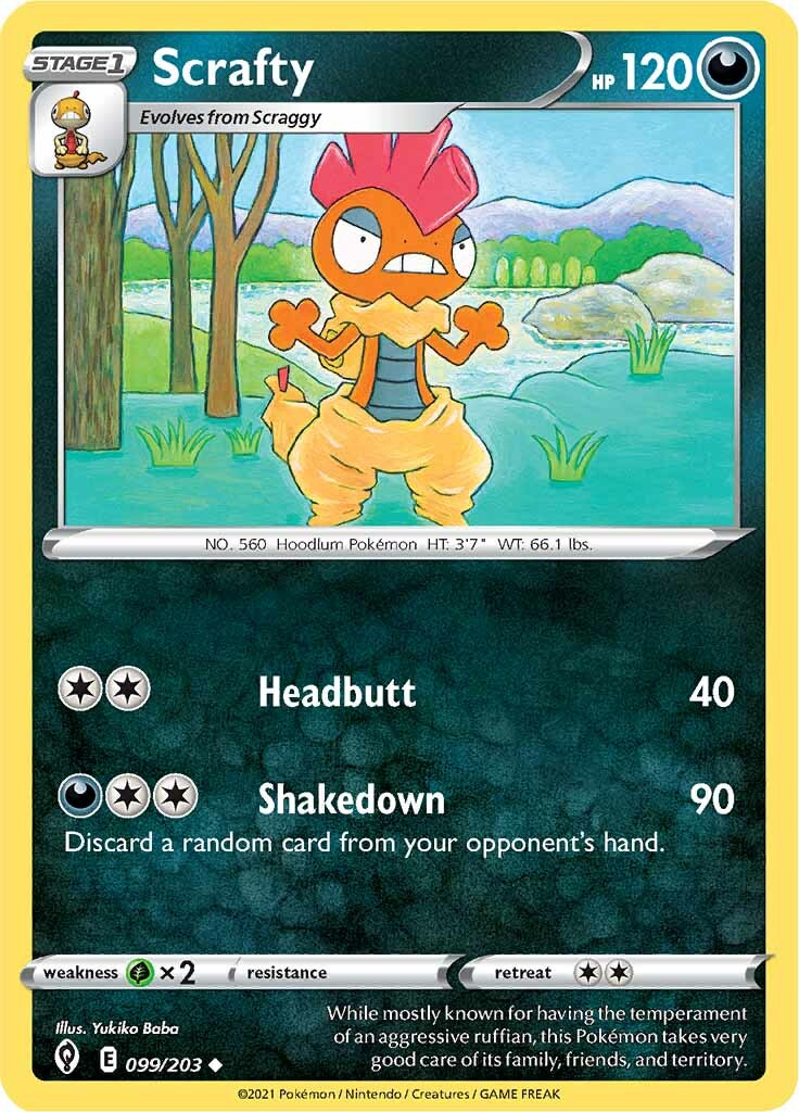 Scrafty (099/203) [Sword & Shield: Evolving Skies] | Total Play