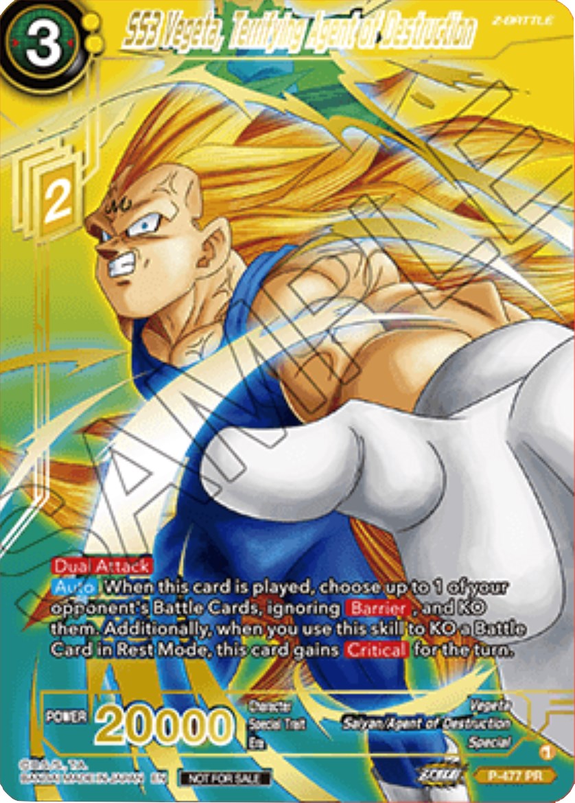 SS3 Vegeta, Terrifying Agent of Destruction (Gold-Stamped) (P-477) [Tournament Promotion Cards] | Total Play