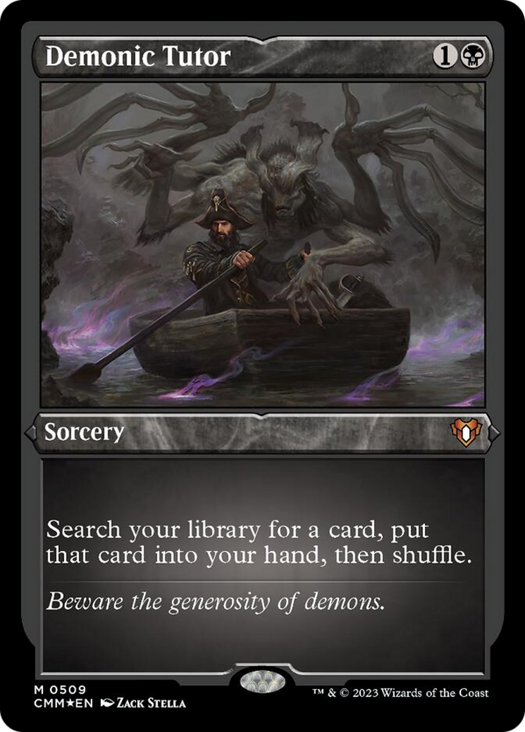 Demonic Tutor (Foil Etched) [Commander Masters] | Total Play