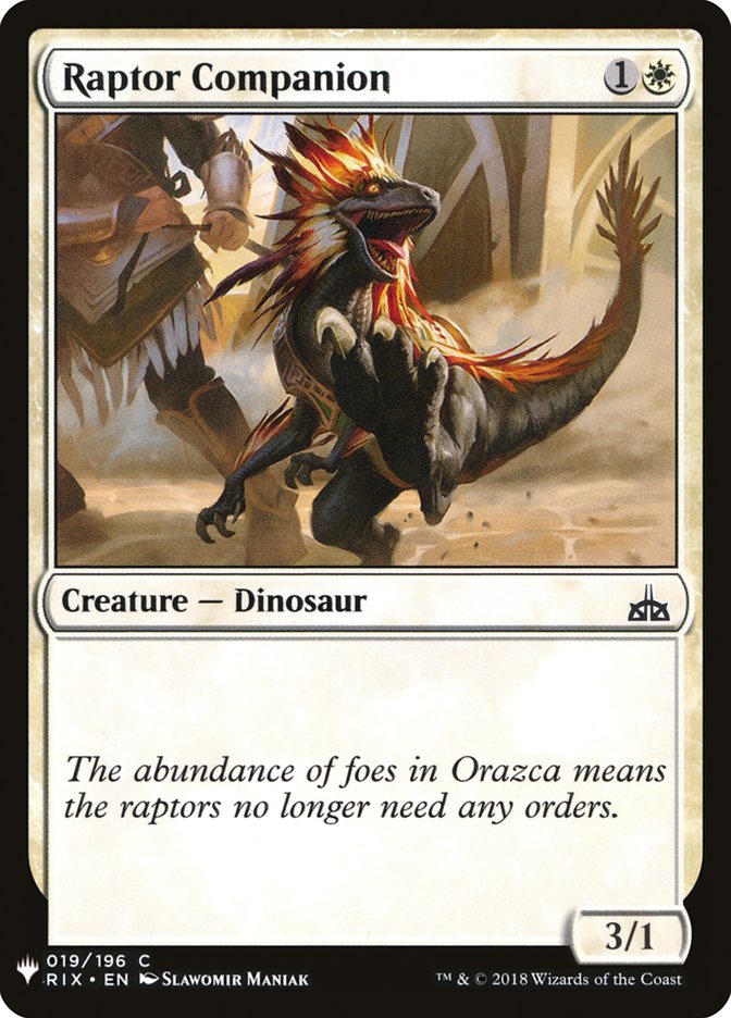 Raptor Companion [Mystery Booster] | Total Play