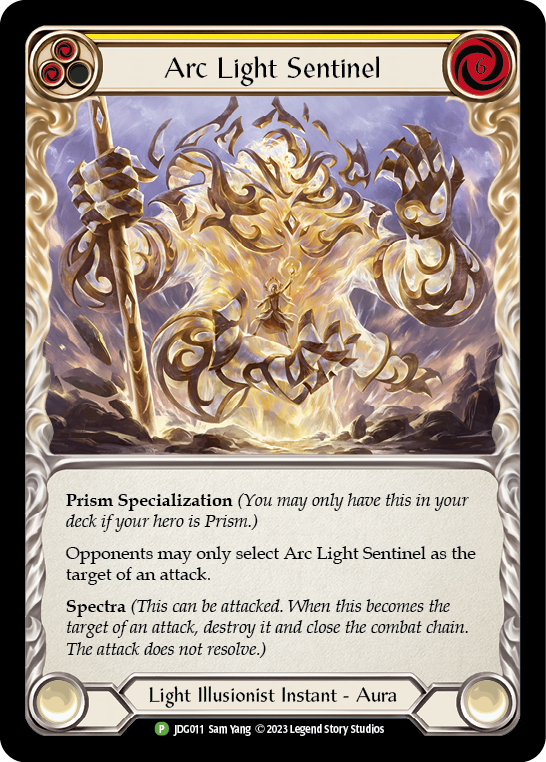 Arc Light Sentinel (Yellow) [JDG011] (Promo)  Cold Foil | Total Play