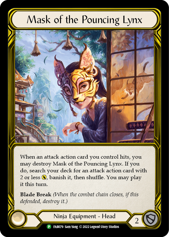 Mask of the Pouncing Lynx (Golden) [FAB079] (Promo)  Cold Foil | Total Play