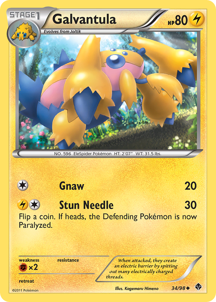 Galvantula (34/98) [Black & White: Emerging Powers] | Total Play