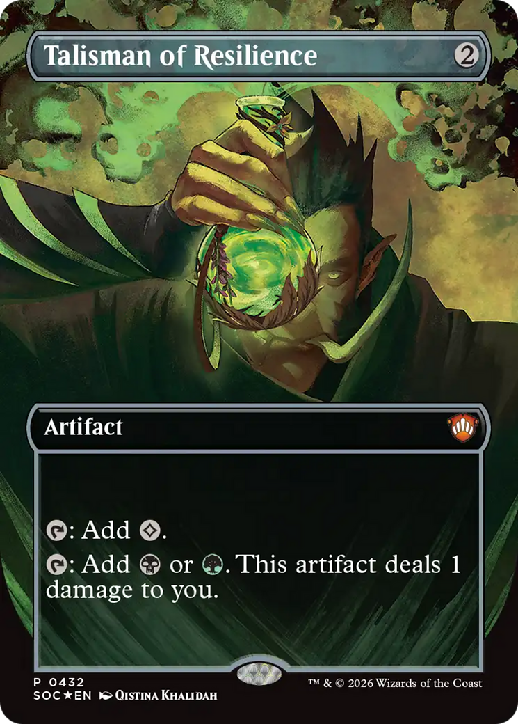 Talisman of Resilience (Borderless) [Secrets of Strixhaven Commander] | Total Play