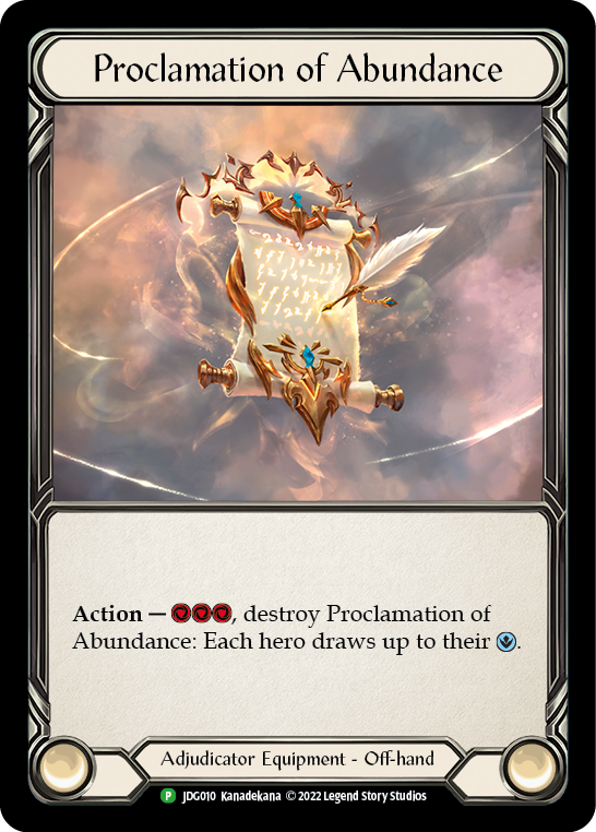 Proclamation of Abundance [JDG010] (Promo)  Rainbow Foil | Total Play