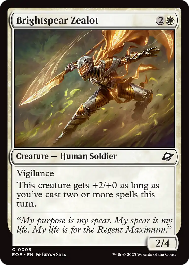 Brightspear Zealot [Edge of Eternities] | Total Play