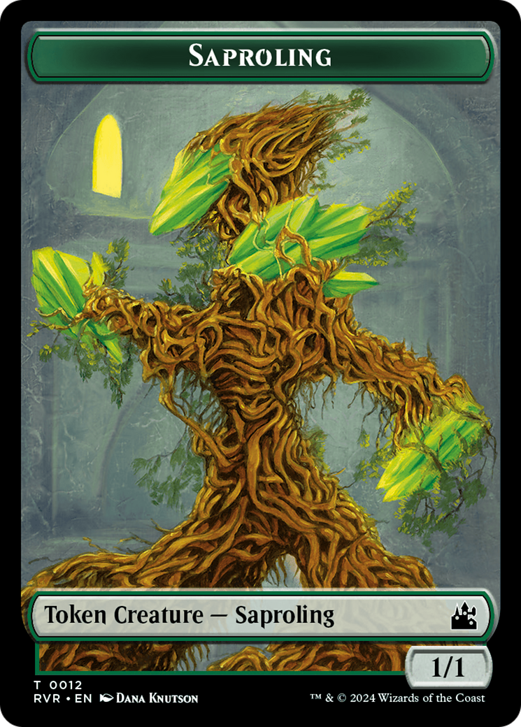 Saproling // Sphinx Double-Sided Token [Ravnica Remastered Tokens] | Total Play