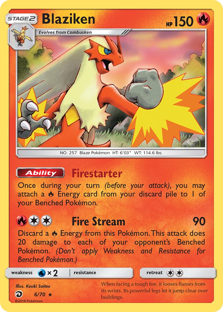 Blaziken (6/70) (Theme Deck Exclusive) [Sun & Moon: Dragon Majesty] | Total Play