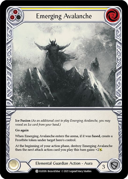 Emerging Avalanche (Yellow) [ELE026] (Tales of Aria)  1st Edition Normal | Total Play