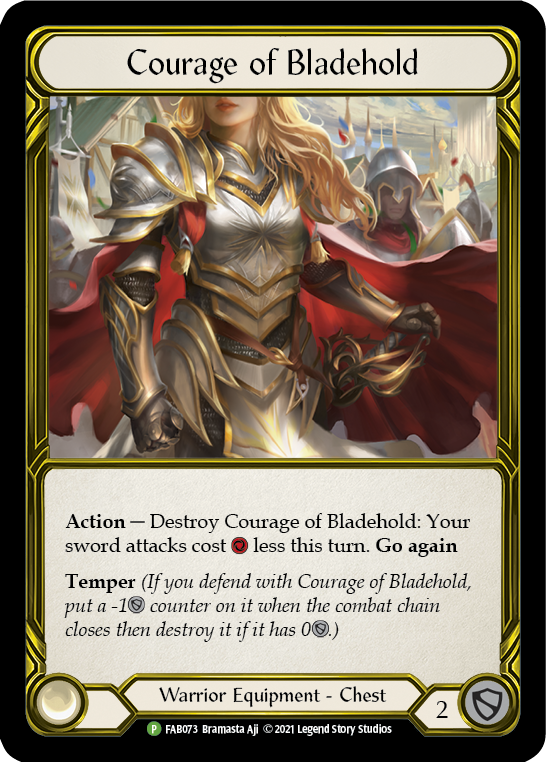 Courage of Bladehold (Golden) [FAB073] (Promo)  Cold Foil | Total Play